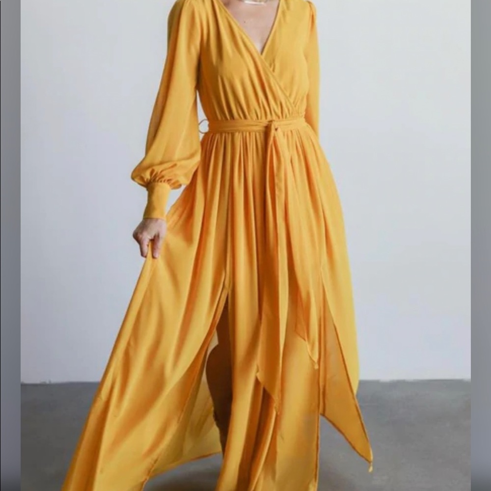 Baltic Born Celine Maxi Dress in Mustard